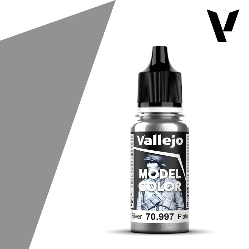 Vallejo Model Color (195) 70.997 Silver 18ml