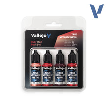 Load image into Gallery viewer, Vallejo True Metallic 77.254 Ruby Red Set 4 x 18ml