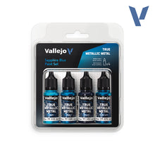 Load image into Gallery viewer, Vallejo True Metallic 77.256 Sapphire Blue Set 4 x 18ml