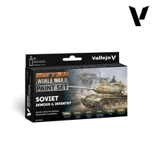 Load image into Gallery viewer, Vallejo 70.202 Russian Soviet Armor &amp; Infantry Colors Paint Set WWII (6)