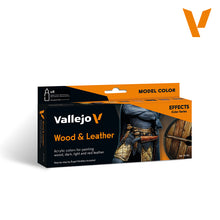Load image into Gallery viewer, Vallejo 70.182 Wood &amp; Leather Painting Set 18ml (8 bottles)'