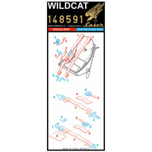 Load image into Gallery viewer, HGW 1/48 US F4F-4 Wildcat Textile Seatbelts and Photoetch Buckles 148591