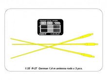 Load image into Gallery viewer, Aber 1/35 German 1,4 m Aerials / Antennas (Set of 3 pcs) R-27'
