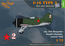Load image into Gallery viewer, Clear Prop 1/72 Russian I-16 type 5 (Early Version) CP72024