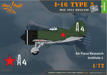 Load image into Gallery viewer, Clear Prop 1/72 Russian I-16 type 5 (Early Version) CP72024