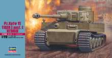 Load image into Gallery viewer, Hasegawa 1/72 German PzKpfw VI Tiger I Ausf.E Hybrid Heavy Tank 31155