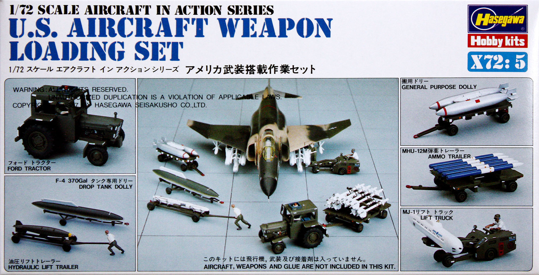 Hasegawa 1/72 US Aircraft Weapon Loading Set X72-5 35005