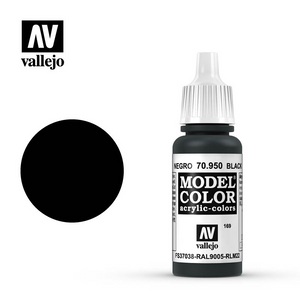 Vallejo Model Color (169) 70.950 Black 17ml