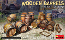 Load image into Gallery viewer, MiniArt 1/35 Wooden Barrels Medium Size 35630