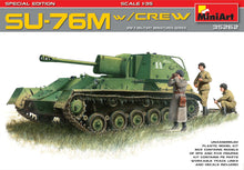 Load image into Gallery viewer, MiniArt 1/35 Russian SU-76M Self Propelled Gun w/ 5 Figures 35262