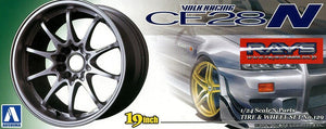 Aoshima 1/24 Rim & Tire Set (129) Volk Racing 19" CE28N 01002