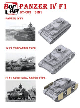 Load image into Gallery viewer, Border 1/35 German PzKpfw IV Ausf. F1 3-in-1 Kit BT-003