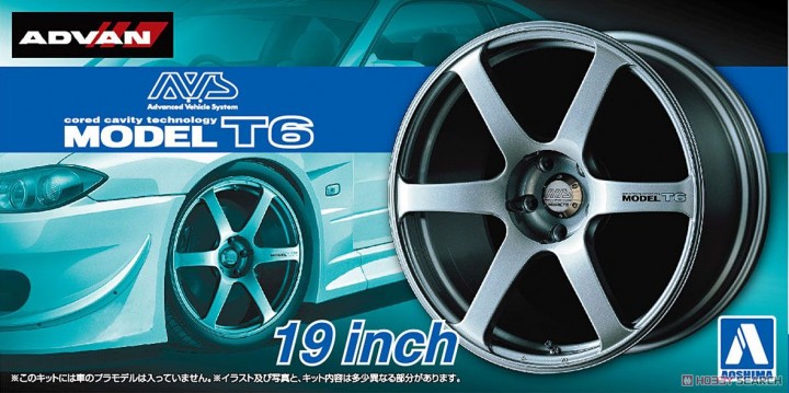Aoshima 1/24 Rim & Tire Set ( 46) Advan Model T6 19