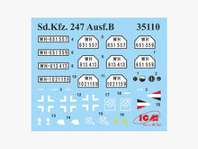 Load image into Gallery viewer, ICM 1/35 German SdkFz 247 Ausf.B Command Armoured Car w/ Crew (4) 35111