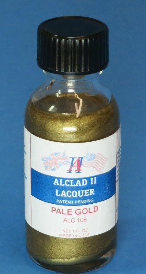Alclad ALC108 Pale Gold Lacquer Paint 1oz