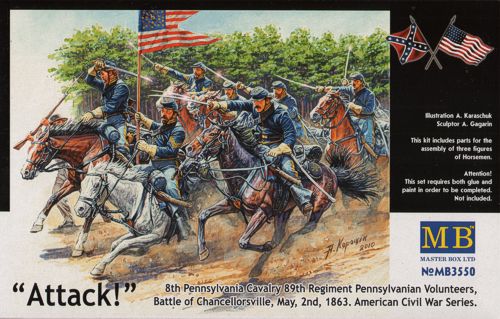 MasterBox 1/35 US Civil War Series 8th Pennsylvania Cavalry 89th.  MB3550