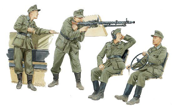 Dragon 1/35 German Halftrack Crewmen 6193