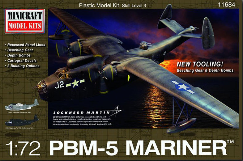 Minicraft 1/72 Lockheed Martin PBM-5 Mariner 11684 – Burbank's