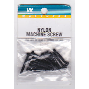 Walthers 947-1188 #4-40 Nylon Round Head Machine Screws  3/4 x .112" (12)