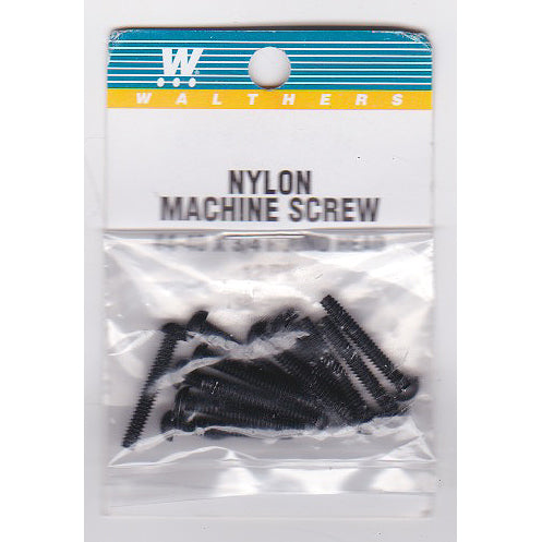Walthers 947-1188 #4-40 Nylon Round Head Machine Screws  3/4 x .112