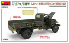 Load image into Gallery viewer, MiniArt 1/35 US M3 G7107 4X4 Truck w/ Metal Body w/ Crew (3) 35383