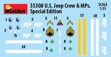 Load image into Gallery viewer, Miniart 1/35 US Jeep Crew &amp; MPs. Special Edition 35308