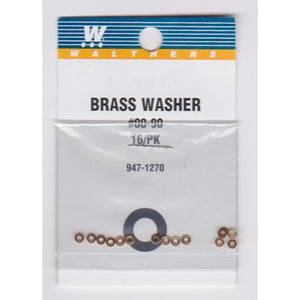 Walthers 947-1270 #00-90 Brass Washers OD .105" ID .060" .020" Thick (16)