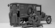 Load image into Gallery viewer, ICM 1/35 US Model T 1917 Ambulance with US Medical Personnel 35662