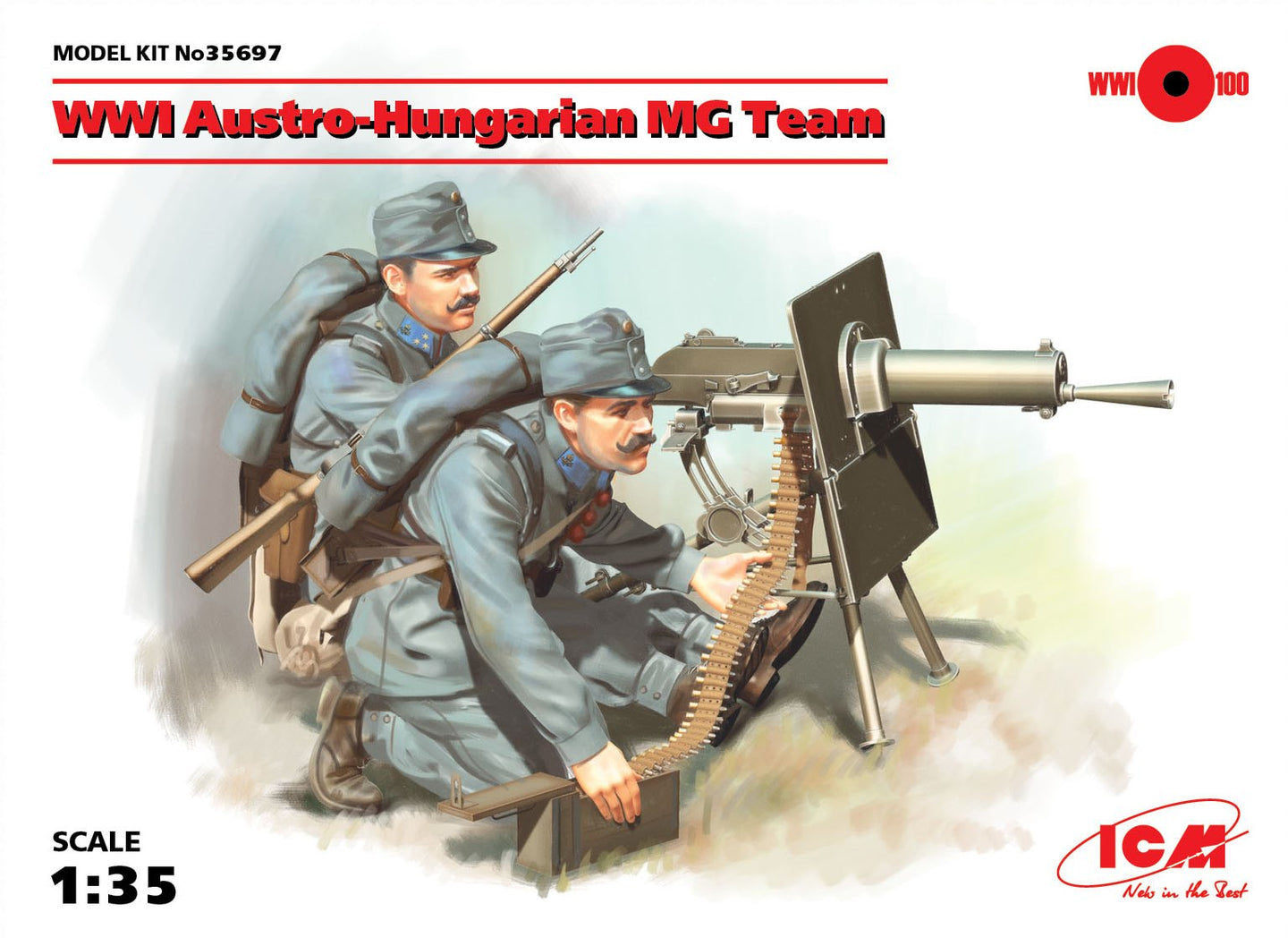 ICM 1/35 Austro-Hungarian WWI MG Team 35697