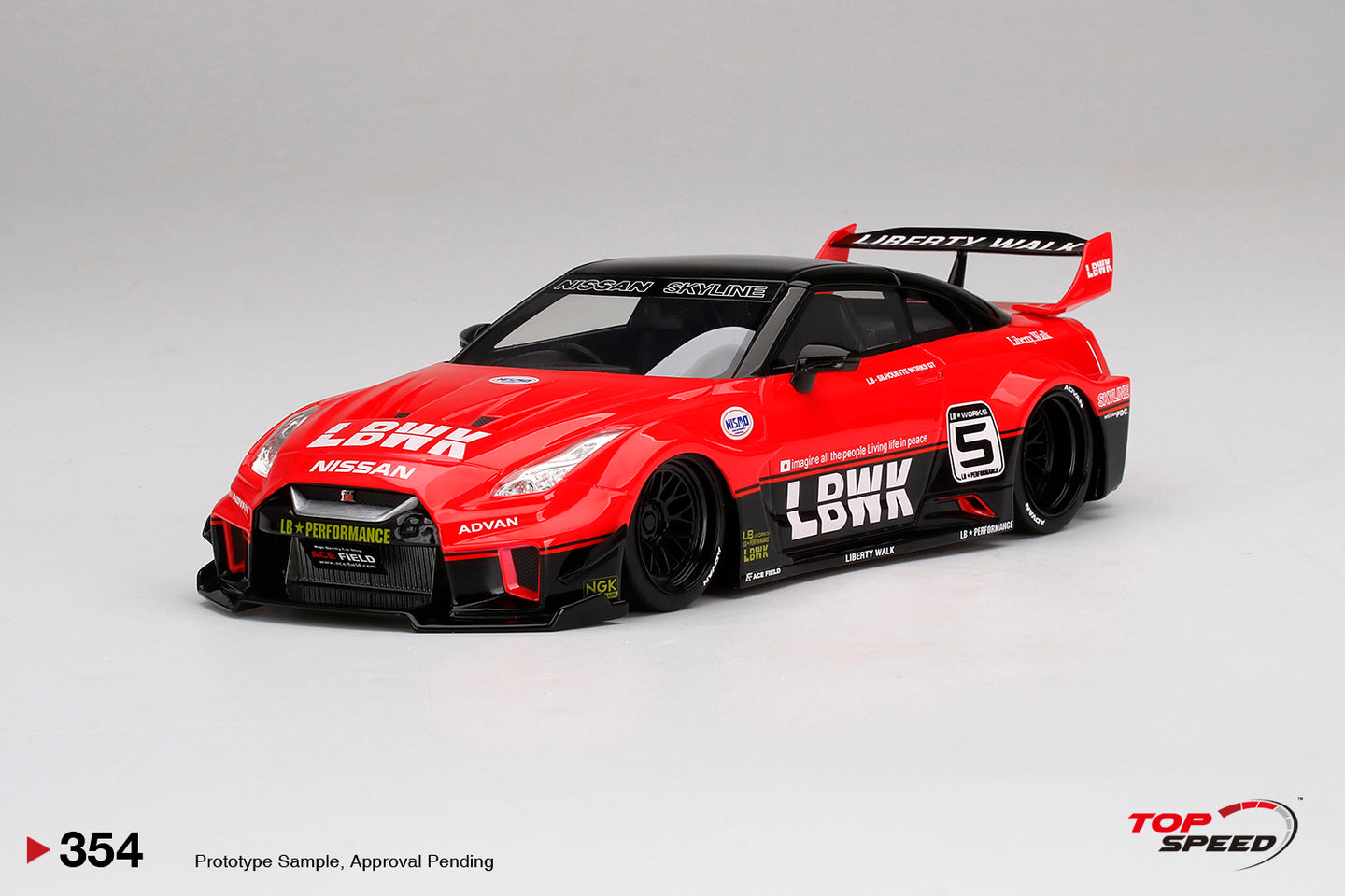 Top Speed 1/18 LB-Silhouette WORKS GT NISSAN 35GT-RR Ver.1 Red