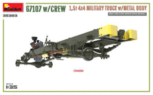 Load image into Gallery viewer, MiniArt 1/35 US M3 G7107 4X4 Truck w/ Metal Body w/ Crew (3) 35383
