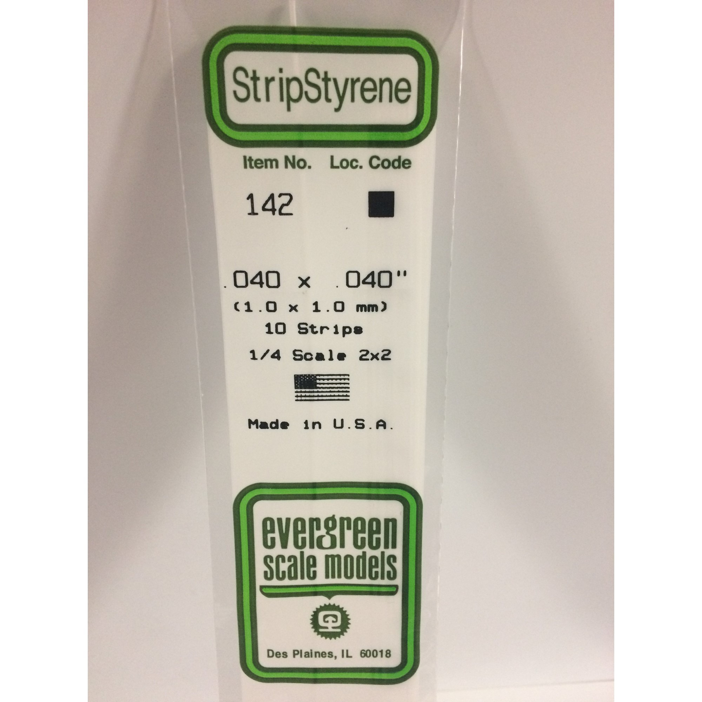 Evergreen 142 Styrene Plastic Strips 0.040