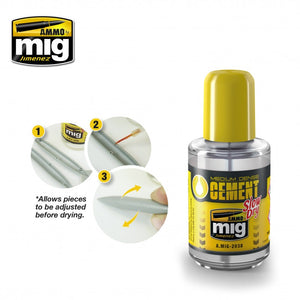 Ammo by Mig AMIG2038 Medium Dense Slow Dry Cement 30ml