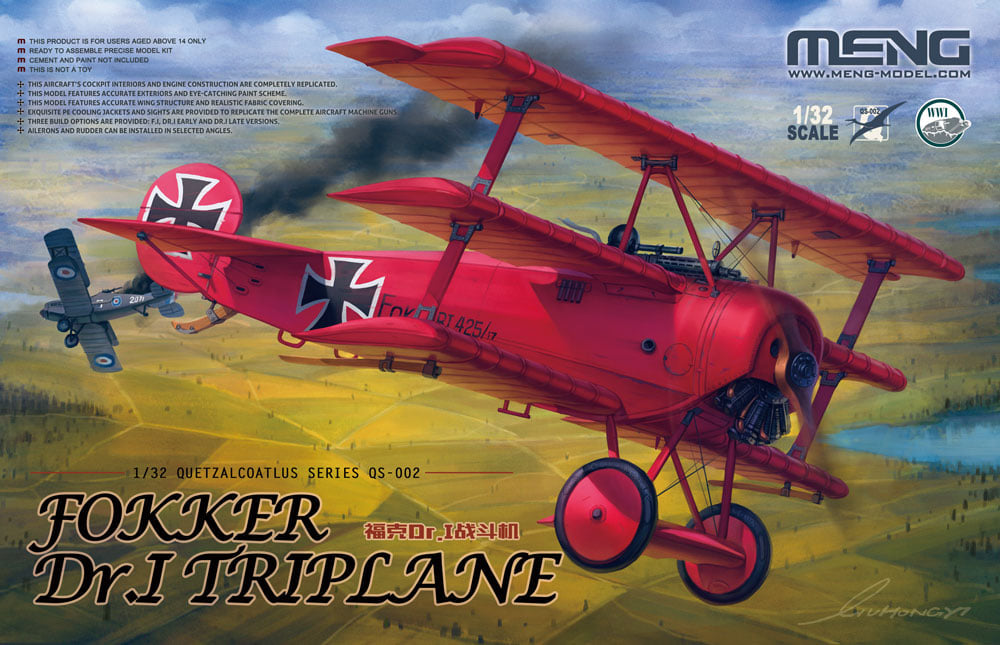 Meng 1/32 German Fokker DR.1 Triplane QS-002