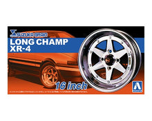 Load image into Gallery viewer, Aoshima 1/24 Rim &amp; Tire Set ( 10) Long Champ XR-4 16&quot; 05249