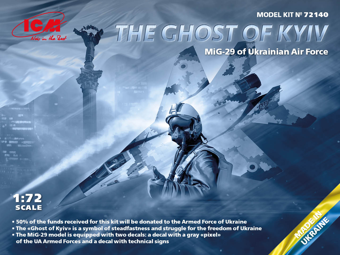 ICM 1/72 Ukrainian Mig-29 Ghost of Kyiv 72140