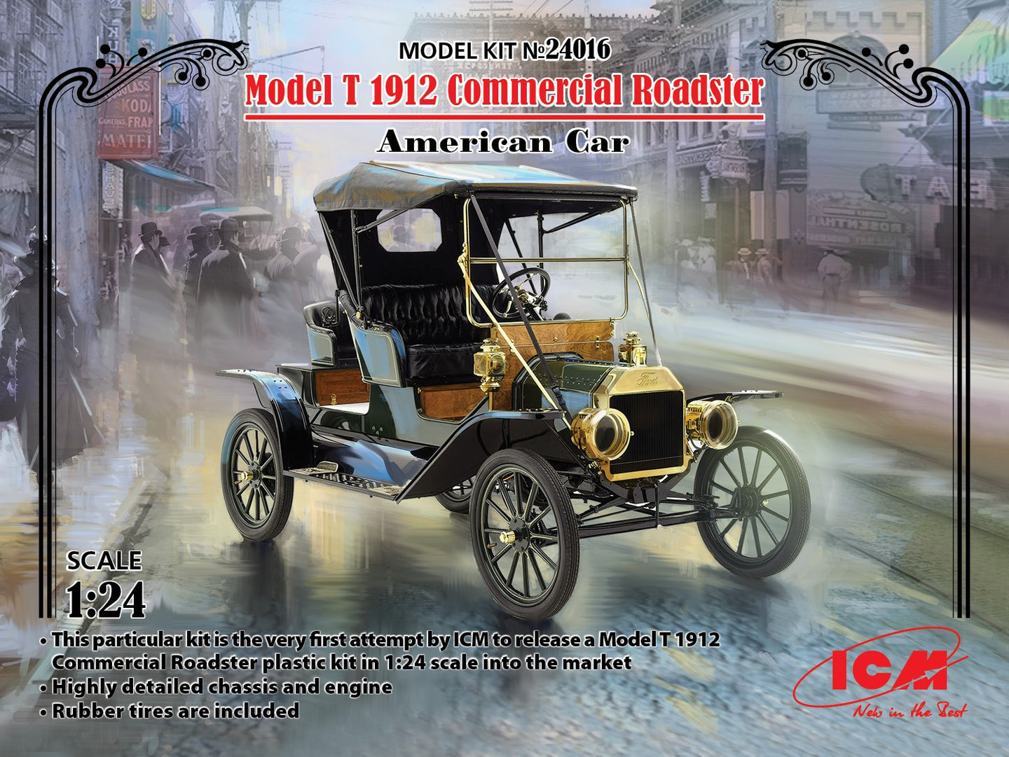 ICM 1/24 Ford Model T 1912 Commercial Roadster 24016 – Burbank's