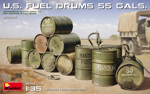 MiniArt 1/35 US Fuel Drums 55 gal. WW2 Set 35592