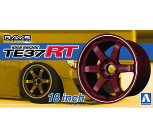 Aoshima 1/24 Rim & Tire Set ( 24) Volk Racing TE37RT 18" 05302