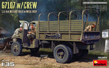 Load image into Gallery viewer, MiniArt 1/35 US M3 G7107 4X4 Truck w/ Metal Body w/ Crew (3) 35383