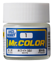 Load image into Gallery viewer, Mr. Hobby Mr. Color Lacquer C001 Gloss White 10ml C1