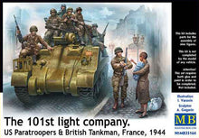 Load image into Gallery viewer, MasterBox 1/35 US 101st Div. Paratroopers &amp; British Tankmen France 1944 MB35164