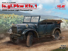 Load image into Gallery viewer, iCM 1/35 German le.gl.Pkw Kfz.2, WWII German Light Personnel Car 35581