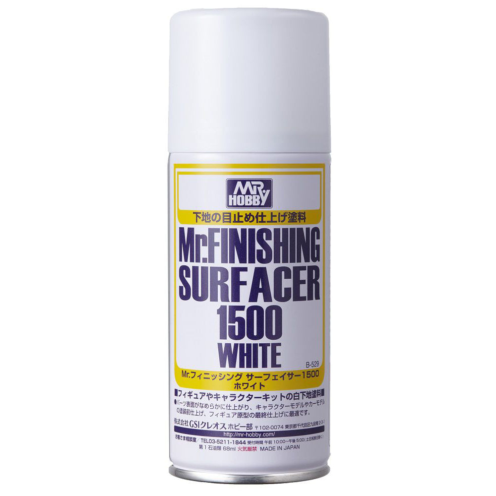 Mr. Hobby B529 Spray Mr Finishing Surfacer 1500 White 100ml – Burbank's  House of Hobbies
