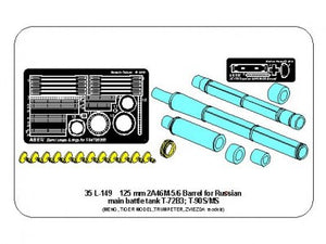 Aber 1/35 Russian 125mm 2A46M-5/6 Barrel for T-72B3; T-90S/MS 35 L-149