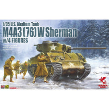 Load image into Gallery viewer, Asuka (Tasca) 1/35 US M4A3 (76)W Sherman w/ 4 Figures 35-048