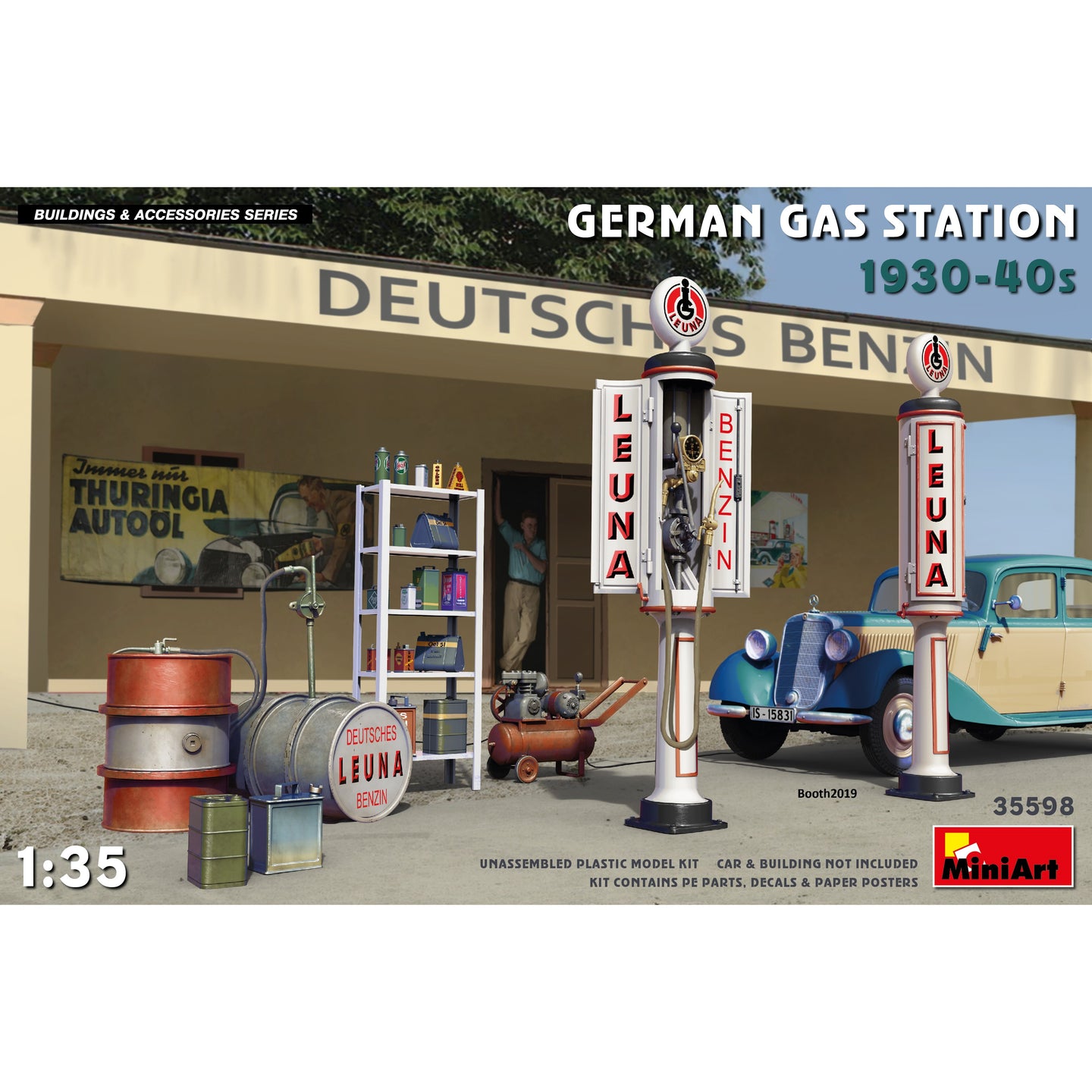 Miniart 1/35 German Gas Station 1930's to 40's 35598