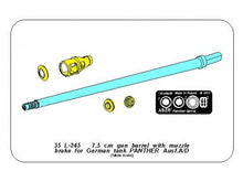 Load image into Gallery viewer, Aber 1/35 German 7,5 cm Barrel w/ Muzzle Brake For Panther Ausf.A Takom 35 L-245'