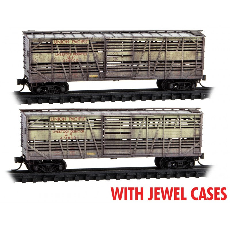 Micro-Trains MTL N Union Pacific Weathered Yellow 2-Pack Jewel Case 983 05 045 SALE ***