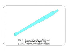 Load image into Gallery viewer, Aber 1/35 German 3,7cm KwK A7 L/42 Tank Gun Barrel For Pz.Kpfw.38(t) 35 L-53'